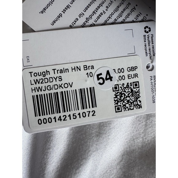 Lululemon Tough Train High-Neck Bra Medium Support Heritage Camo Size 10 New - Picture 5 of 11